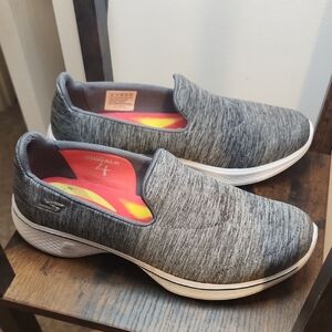 Skechers Gray Slip-On Womens Shoes